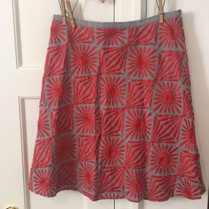 FRENCH CONNECTION embroidered midi skirt